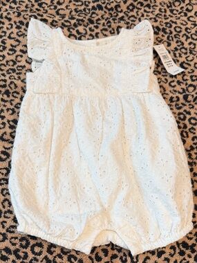 GAP Baby White Eyelet Romper